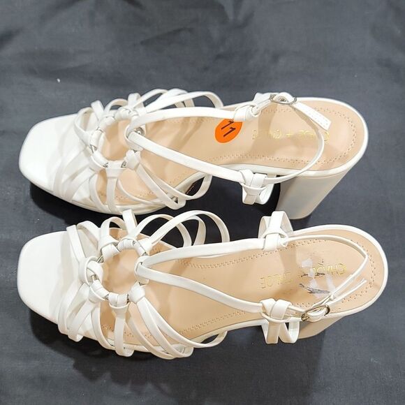 BRAND NEW CHASE+CHLOE BLOCK HEEL OPEN TOE MULTI-STRAP SANDAL S2 - Picture 6 of 14